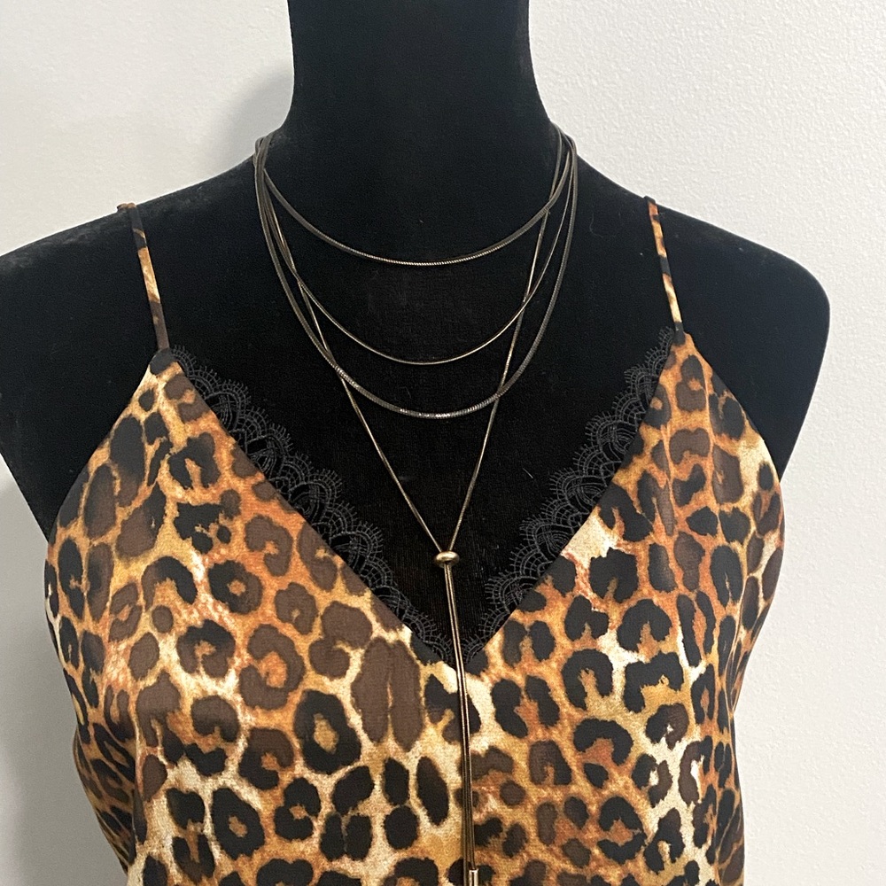 EXPRESS Leopard Print Cami Adjustable Straps Sz. S